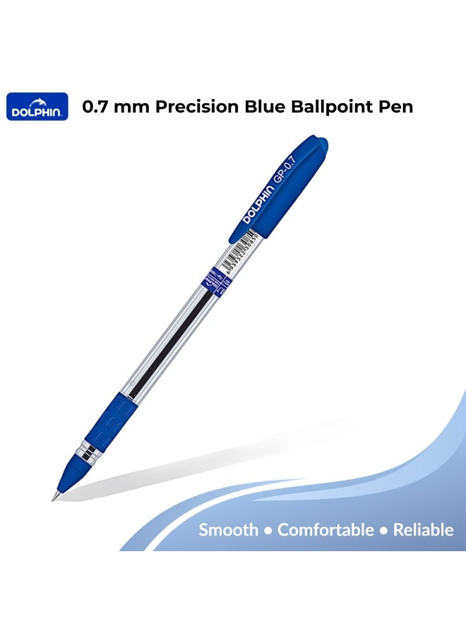 Dolphin GP780 Ballpoint Pens 0.7mm – Smooth Writing Blue Ink Ball Pens, Comfortable Grip, Long Writing Office & School Pens, Pack of 36 - Image 2